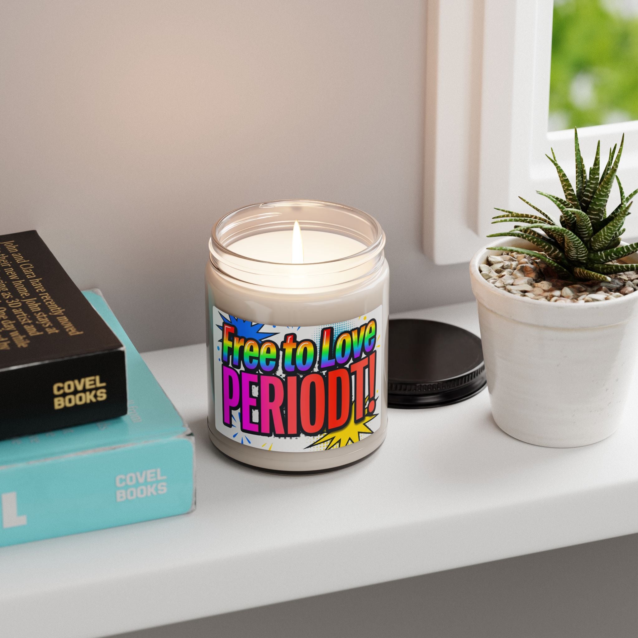 Free to Love PERIODT! Scented Soy Candle — 9oz Pride & LGBTQ+ Affirmation Jar