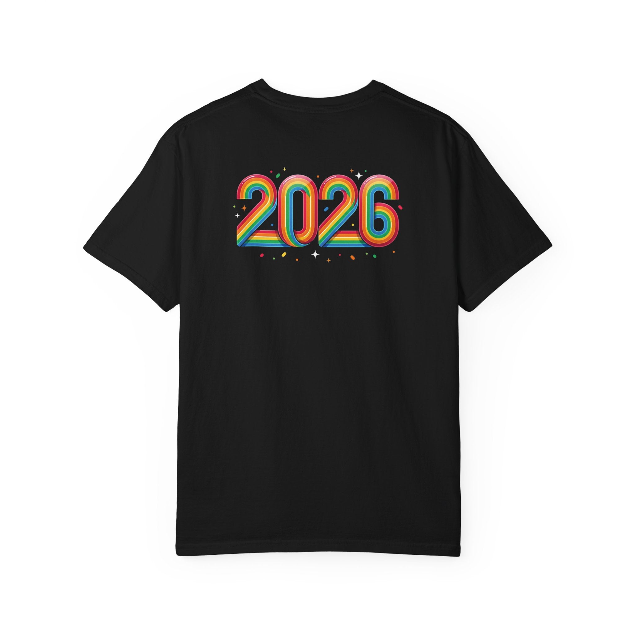 Pride Month T-Shirt — Rainbow "Pride Month" Front & 2026 Back LGBTQ+ Celebration Tee