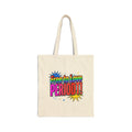 Tote Bag — "Free to Love PERIODT!" Rainbow Comic Canvas Tote