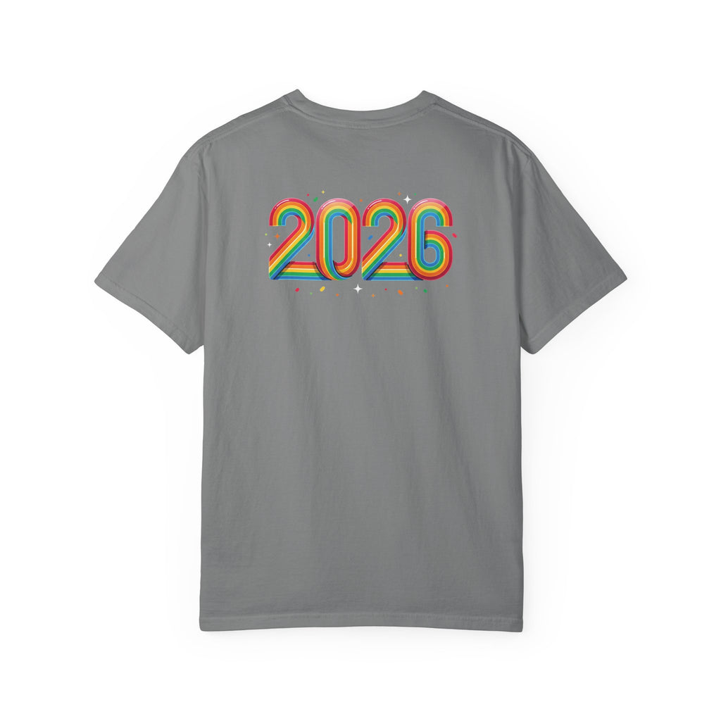 Pride Month T-Shirt — Rainbow "Pride Month" Front & 2026 Back LGBTQ+ Celebration Tee