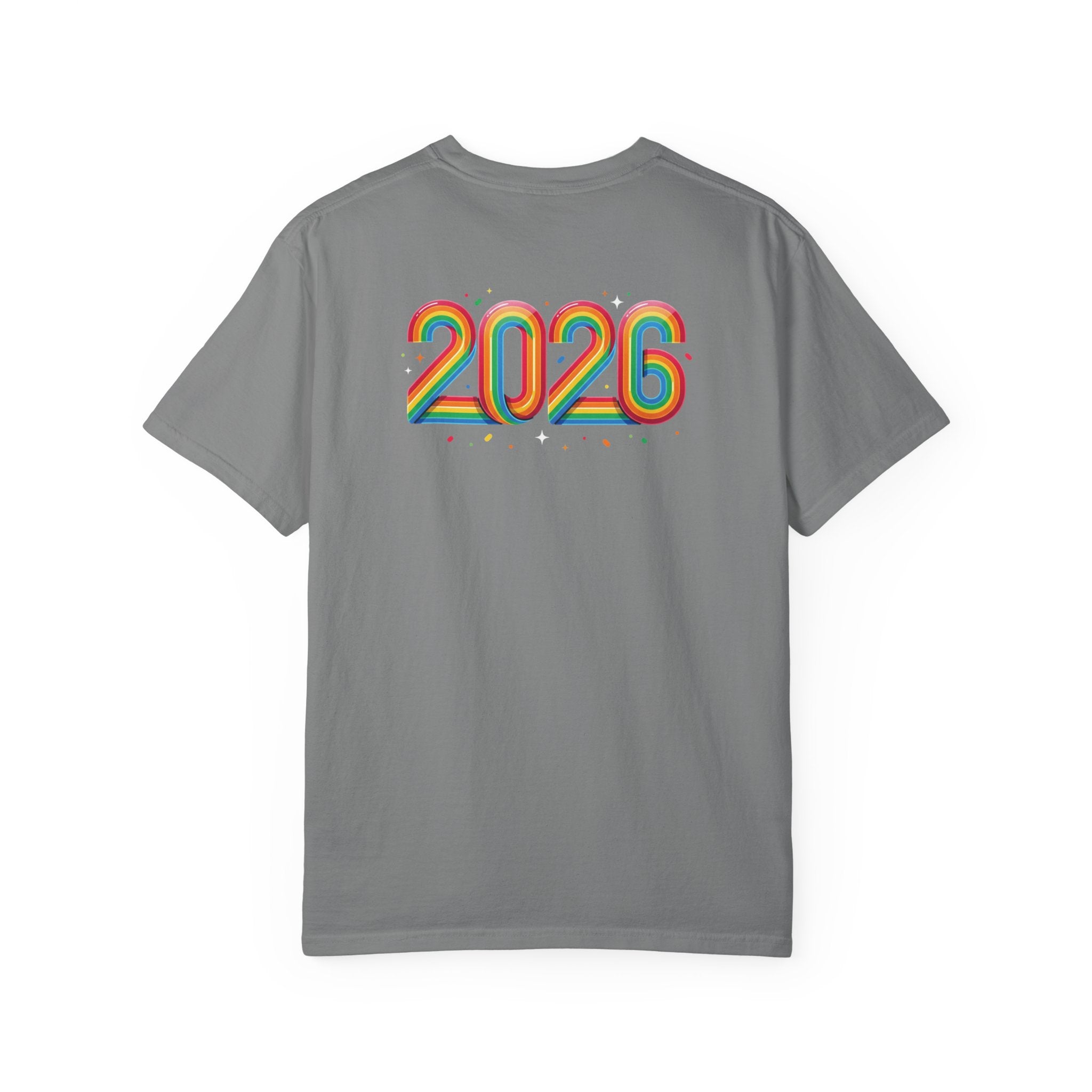 Pride Month T-Shirt — Rainbow "Pride Month" Front & 2026 Back LGBTQ+ Celebration Tee