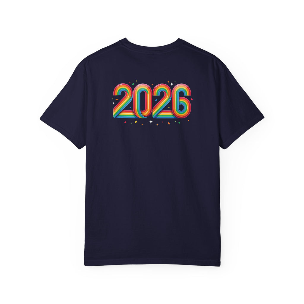 Pride Month T-Shirt — Rainbow "Pride Month" Front & 2026 Back LGBTQ+ Celebration Tee