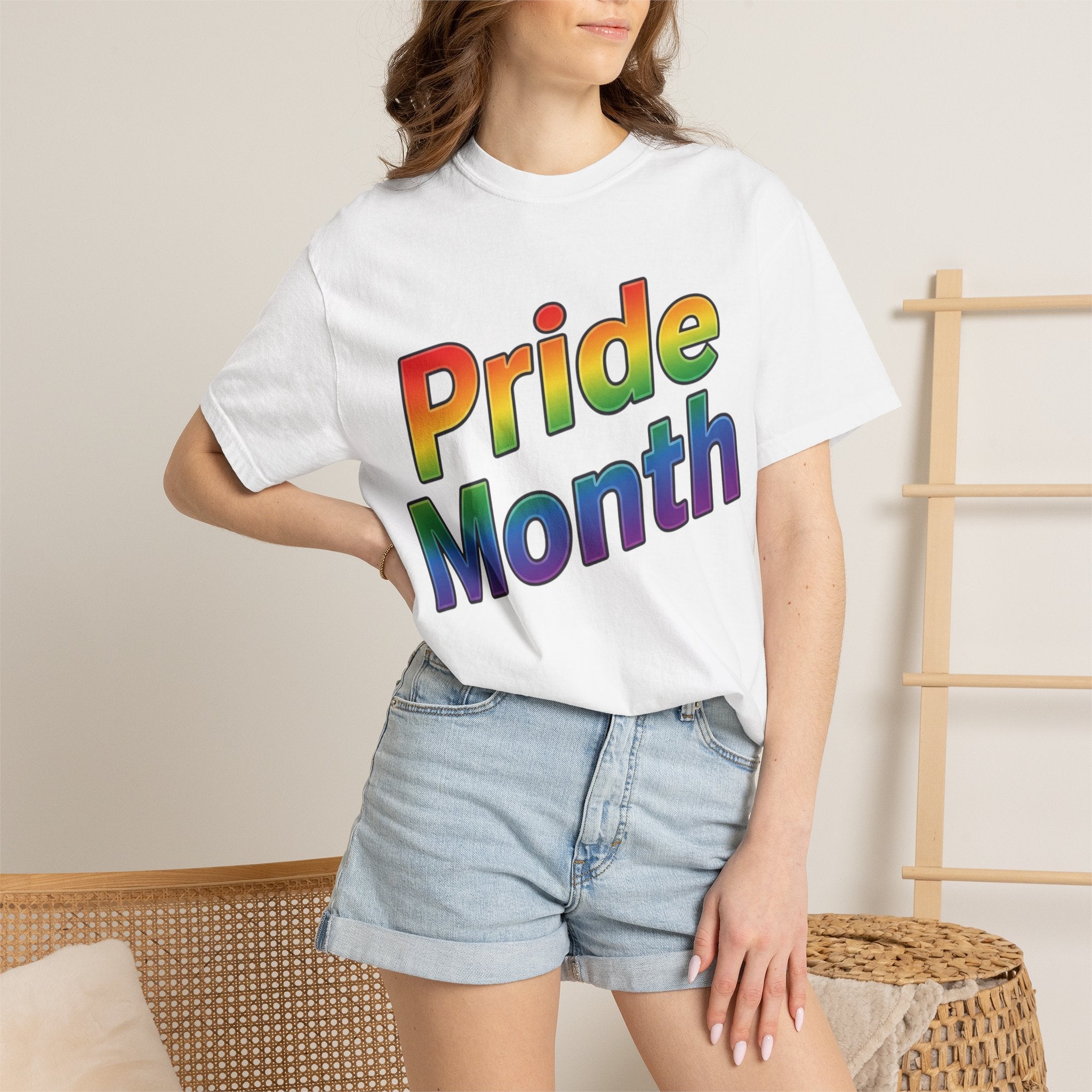 Pride Month T-Shirt — Rainbow "Pride Month" Front & 2026 Back LGBTQ+ Celebration Tee