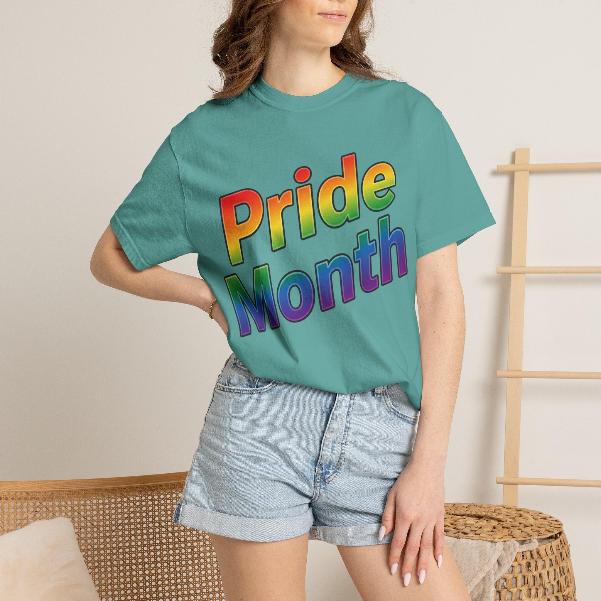 Pride Month T-Shirt — Rainbow "Pride Month" Front & 2026 Back LGBTQ+ Celebration Tee