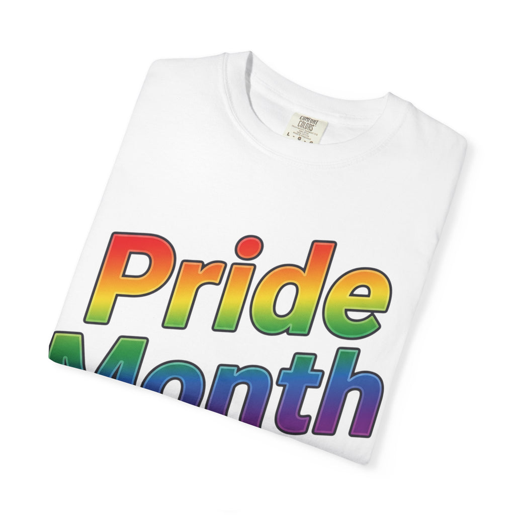 Pride Month T-Shirt — Rainbow "Pride Month" Front & 2026 Back LGBTQ+ Celebration Tee