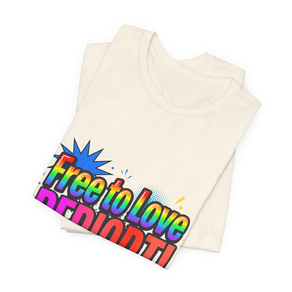 Free to Love PERIODT! T-Shirt – Bold Pride Rainbow Graphic Tee