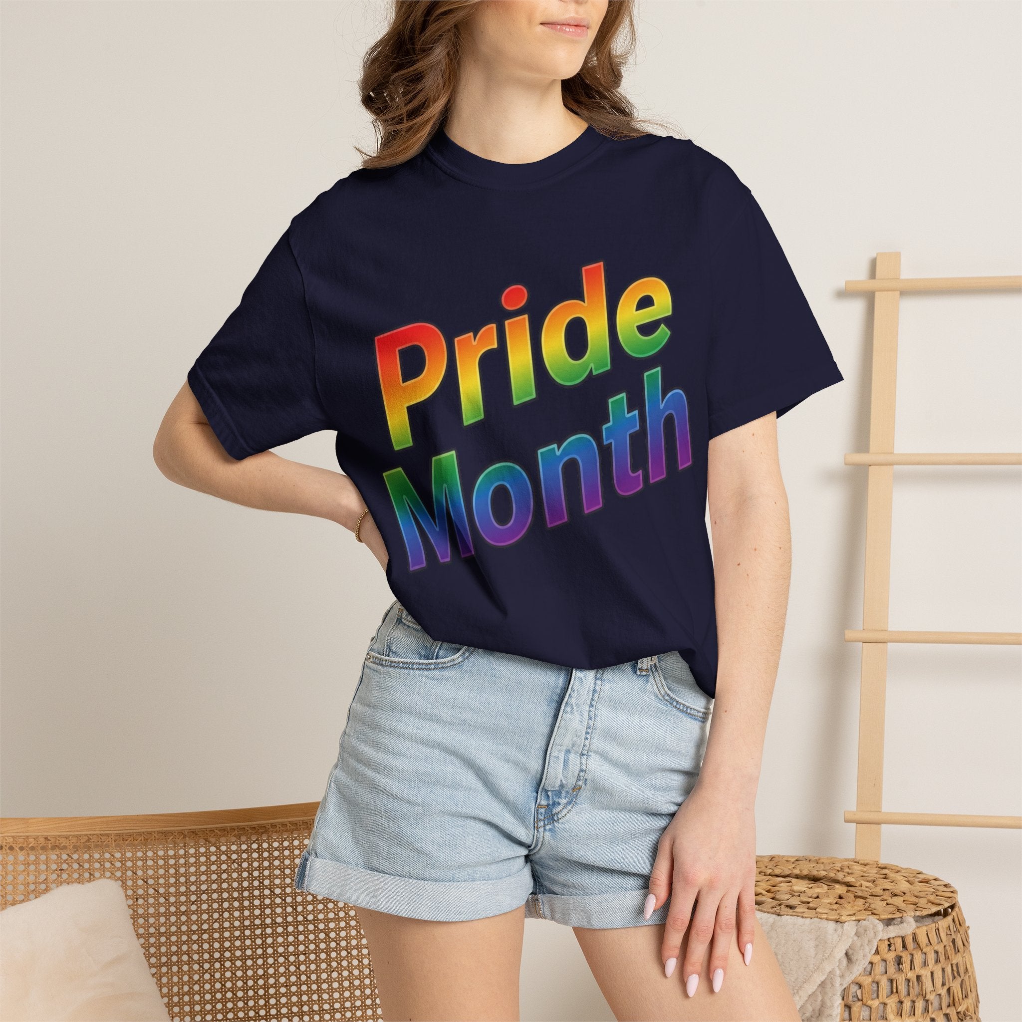 Pride Month T-Shirt — Rainbow "Pride Month" Front & 2026 Back LGBTQ+ Celebration Tee