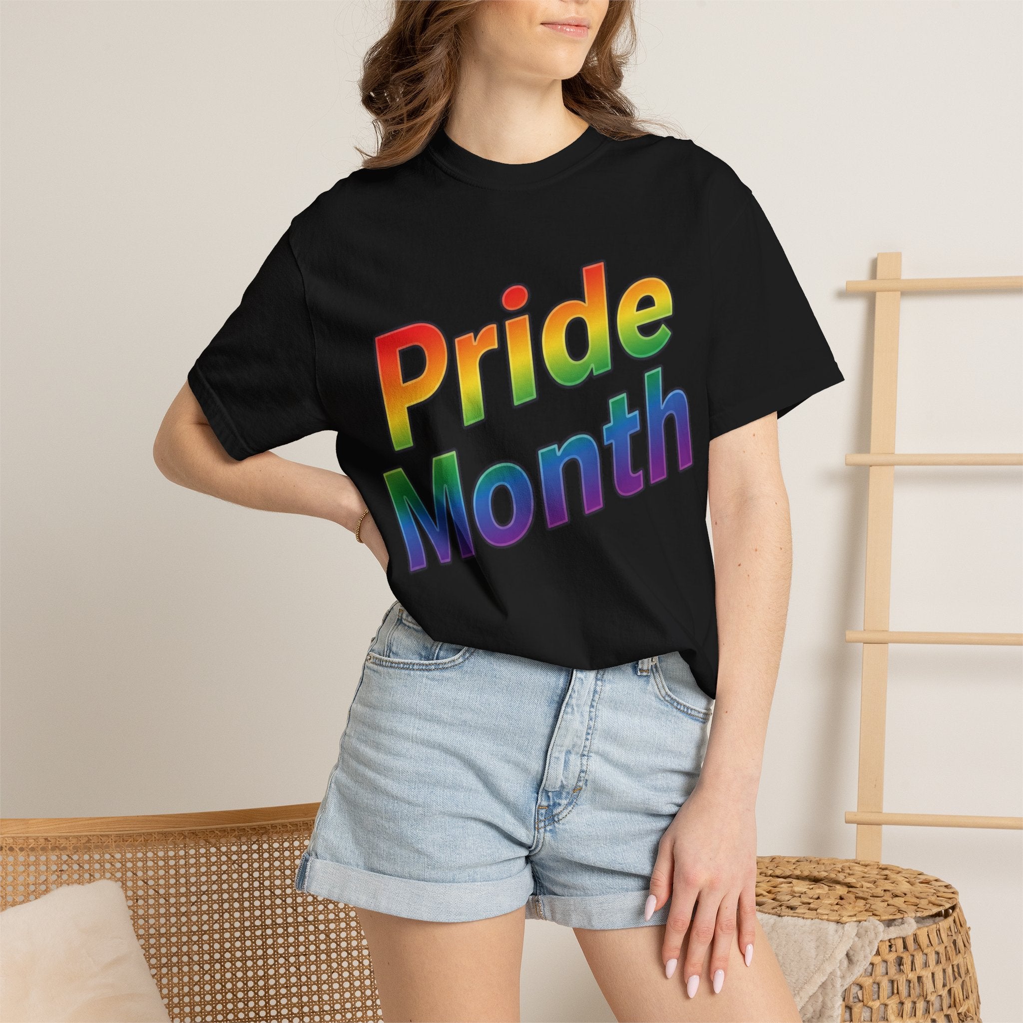 Pride Month T-Shirt — Rainbow "Pride Month" Front & 2026 Back LGBTQ+ Celebration Tee