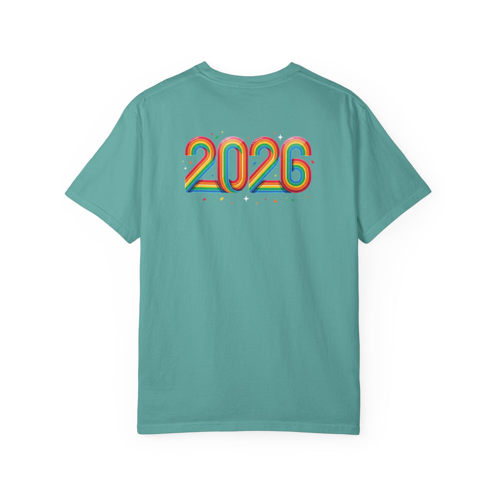 Pride Month T-Shirt — Rainbow "Pride Month" Front & 2026 Back LGBTQ+ Celebration Tee