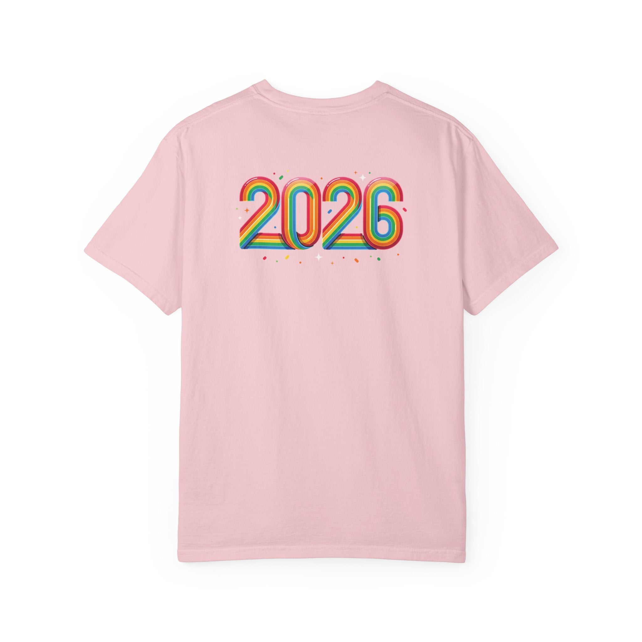 Pride Month T-Shirt — Rainbow "Pride Month" Front & 2026 Back LGBTQ+ Celebration Tee